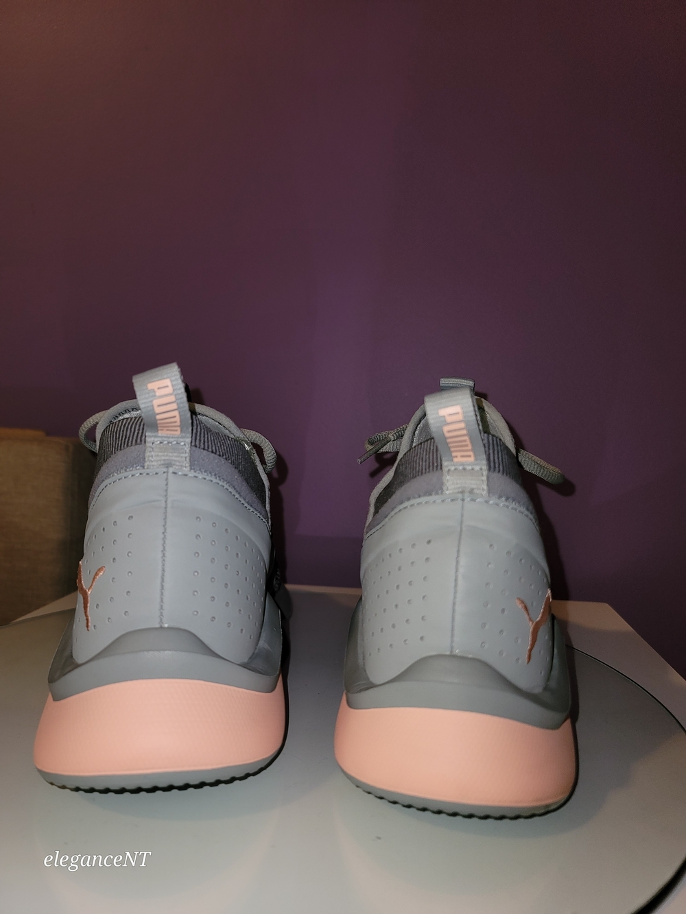 PUMA Emergence Women’s Gray & Peach Athletic Sneakers Sz: 10 - Picture 10 of 11